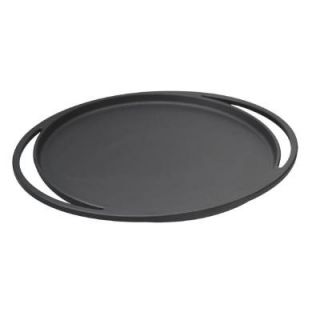Lava ECO 11 1/2 in. x 13 1/2 in. Enameled Cast Iron Round Pizza Crepe Pancake Pan in Slate Black LVECOYPZ28