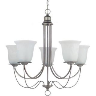 Sea Gull Lighting Plymouth 5 Light Weathered Pewter Chandelier 31292BLE 57