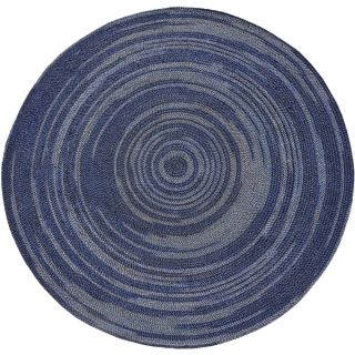 Hand woven Blue Abrush Braided Jute Rug (8 x 8 Round)  