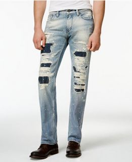 GUESS Straight Fit Destroyed Jeans   Jeans   Men