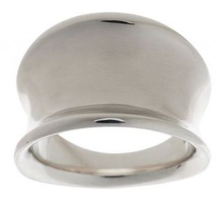UltraFine Silver Polished Concave Band Ring —