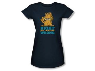 Garfield Never Wrong Juniors Short Sleeve Shirt