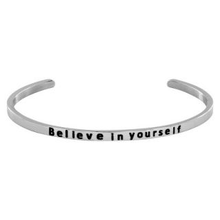 Stainless Steel Believe in Yourself Cuff Bracelet