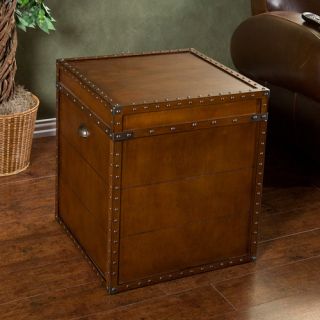 Claremore Trunk End Table, Walnut