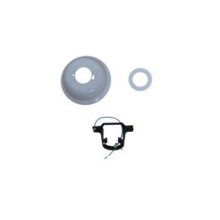 Larson 52 in. White Ceiling Fan Replacement Mounting Bracket and Canopy Set 337762055
