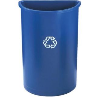 Rubbermaid Commercial Products 21 Gal. Blue Half Round Recycling Container FG352073BLUE