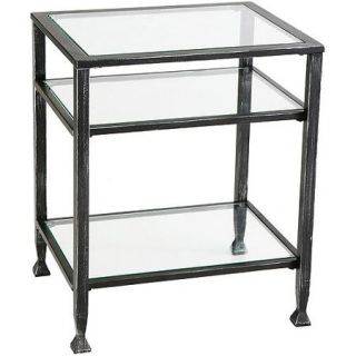 Metal 3 Shelf End Table