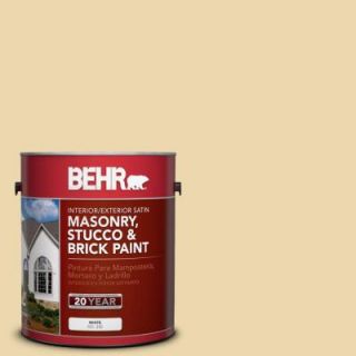 BEHR Premium 1 gal. #MS 35 Woodland Cream Satin Interior/Exterior Masonry, Stucco and Brick Paint 28001