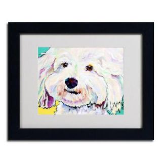 Trademark Fine Art 11 in. x 14 in. Buttons Black Framed Matted Art PS018 B1114MF