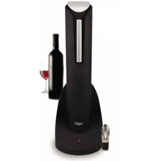 Ozeri Pro Electric Wine Bottle Opener with Recharging Stand, Black