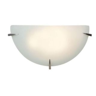 Access Lighting Zenon 1 Light Brushed Steel Sconce with Opal Glass Shade 20660 BS/OPL