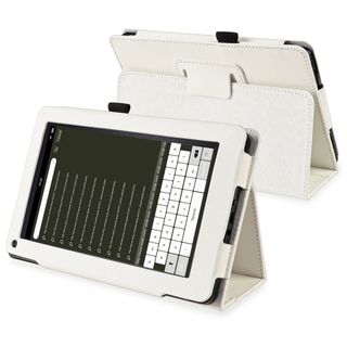 BasAcc White Leather Case with Stand for  Kindle Fire