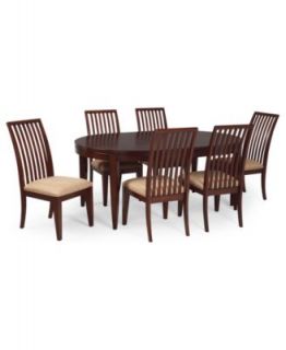 Prescot Dining Room Furniture, 7 Piece Set (Round Table and 6 Panel