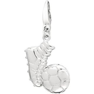 Women's Sterling Silver Sneaker and Soccer Ball Clip On Charm