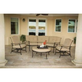 Hanover Outdoor Furniture Traditions 4 Piece Patio Seating Set with Natural Oat Cushions TRADITIONS4PC
