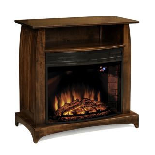 Topeka Innovative Concepts 38 in W 4770 BTU Cherry Wood LED Electric Fireplace with Thermostat and Remote Control