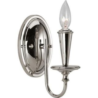 Progress Lighting Identity Collection 1 Light Polished Nickel Wall Sconce P7155 104