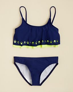 Splendid Swim Girls' Malibu Crop Top Bikini Set   Sizes 7 14