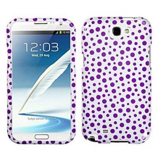 Insten Phone Protector Case For Samsung Galaxy Note II (T889/I605), Purple Mixed Polka Dots