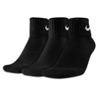 Nike 3 Pack Moisture MGT Cushion Quarter Socks   Mens   Training   Accessories   Black/White