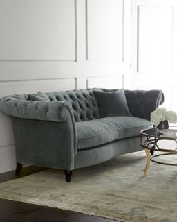 Old Hickory Tannery Ellsworth Neutral Tufted Sofa