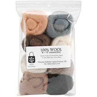 Wool Roving 12 .25 Ounce  Furry Friends