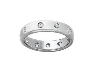 0.75 Men's Round Cut Diamond Eternity Wedding Band Ring in 14 kt White Gold