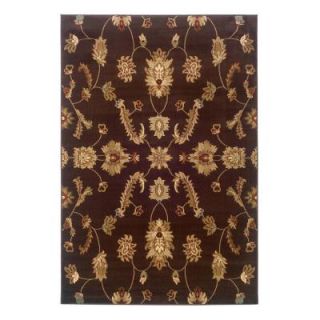 LR Resources Timeless Traditional Design in Brown 7 ft. 9 in. x 9 ft. 9 in. Indoor Area Rug LR80715 BW810