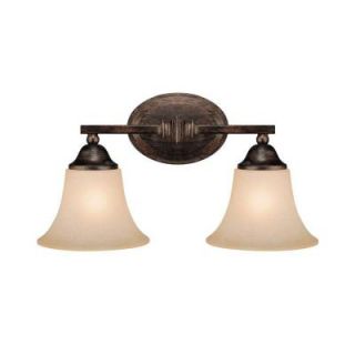 Filament Design 2 Light Rustic Vanity Light with Mist Scavo Glass CLI CPT203394882