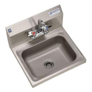 Griffin Products H30 Series Wall Mount Stainless Steel 17x15.5x13 in. 2 Hole Single Bowl Hand Sink H30 124C