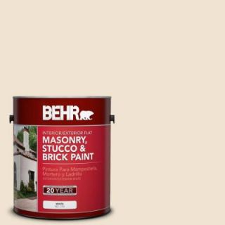 BEHR Premium 1 gal. #MS 25 Viejo White Flat Interior/Exterior Masonry, Stucco and Brick Paint 27001