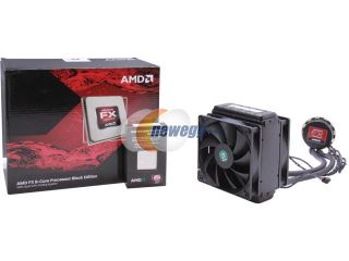 AMD FX 8150 Zambezi 8 Core 3.6GHz (3.9GHz/4.2GHz Turbo) Socket AM3+ 125W FD8150FRGUWOX Desktop Processor with Liquid Cooling Kit