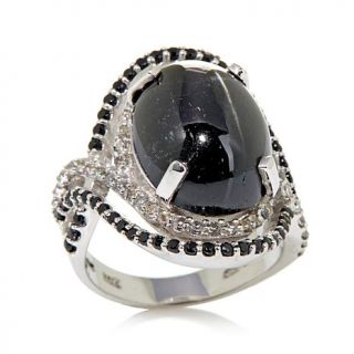 Victoria Wieck 13.27ct Black Diopside, Black Spinel and White Topaz Sterling Si   7947676