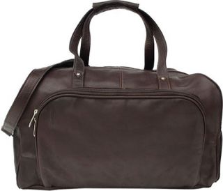 Piel Leather Deluxe Carry On Duffel 2358   Chocolate Leather
