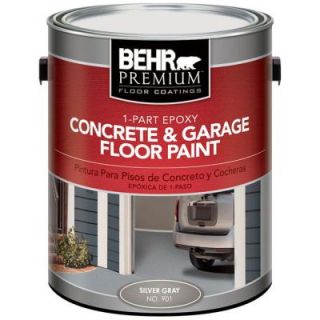 BEHR Premium 1 gal. #901 Silver Gray 1 Part Epoxy Concrete Floor Paint 90101