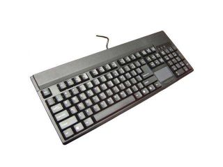 SolidTek KB 7070BU Black 100 Normal Keys USB Wired Standard Keyboard with Built in TouchPad