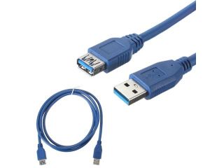 1.6/3/5/6/10Ft USB 3.0 A Male To A Female Extension Cable High Speed Signal Transfer Cord Blue 0.5M