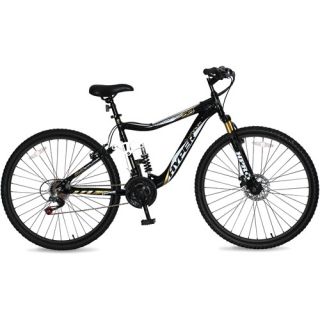 29" Hyper Explorer Men's Mountain Bike with Full Suspension, Black