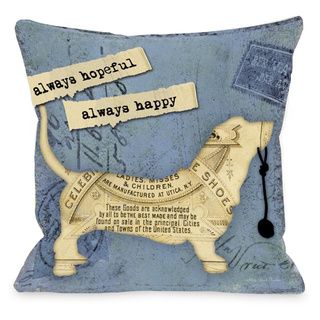 Always Hopeful Always Happy Throw Pillow P15736353