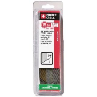 Porter Cable 1 1/2 in. x 15 Gauge Glue Collated Nail (1000 per Box) PDA15150 1