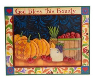 Jim Shore Heartwood Creek God Bless This Bounty Harvest Wall Plaque —