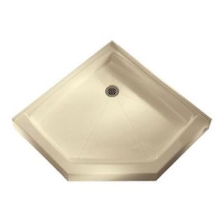 American Standard 36 1/4 in. x 36 1/8 in. Triple Threshold Neo Angle Shower Base in Bone 3636.NEO.021