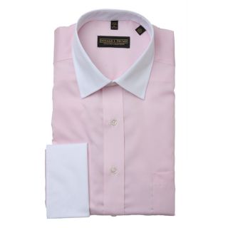 Donald J Trump Signature Collection Mens Two Tone Pink Dress Shirt