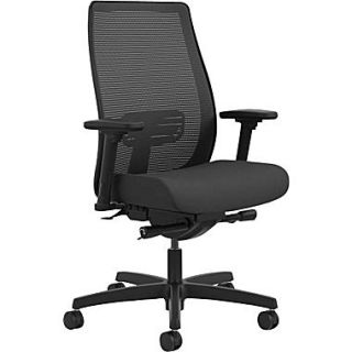 HON HONLWIM2ACU10 Endorse Collection Fabric Mesh Back Mid Back Office Chair with Adjustable Arms, Black
