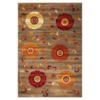 Kas Rugs Turning Leaves Slate 2 ft. 7 in. x 4 ft. 1 in. Area Rug LIF548127X41