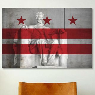 iCanvas Flags Washington, D.C. Lincoln Memorial Graphic Art on Canvas