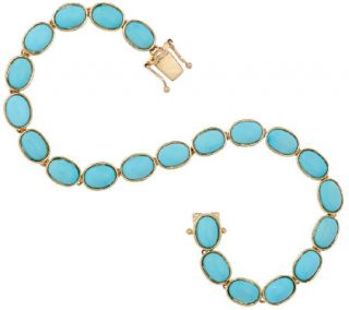 Sleeping Beauty Turquoise 7 1/4 Tennis Bracelet 14K Gold —