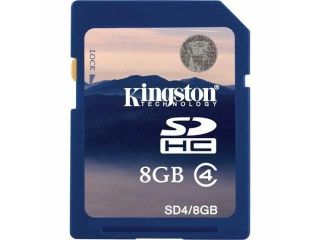 wholesale 5*Kingston 8GB Secure Digital High Capacity (SDHC) Flash Card Model SD4