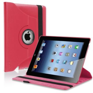 INSTEN Leather Folio Flip Tablet Case with Swivel Stand for Apple iPad