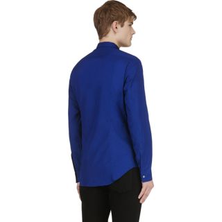 Calvin Klein Collection Royal Blue Slim Fit Button Down Shirt